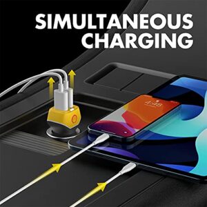 Shell Mini Car Charger 24W Fast Charge Dual Port USB Adapter with LED Indicator, Fast Charging for iPhone Pro/Max/Mini, iPad Air/Mini, Android & USB Gadgets