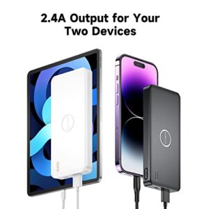 ROMOSS 2-Pack 10000mAh Portable Charger, Ultra Slim 5V 2.4A Output Power Bank Phone Charger & LED Indicator, Backup External Phone Battery Pack for iPhone 14, 13, iPad, Galaxy S10, Tablet and More