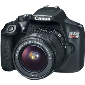 canon eos rebel t6 digital slr camera kit with ef-s 18-55mm f/3.5-5.6 is ii lens, built-in wifi and nfc – black (renewed)