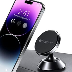 humixx [8 built-in magnets] car phone holder mount magnetic [aviation-grade alloy] 360° rotatable universal magnetic cell phone mount for car phone holder for iphone samsung smartphones