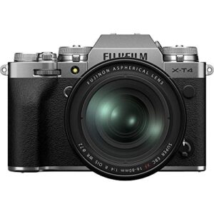 Fujifilm X-T4 Mirrorless Digital Camera with XF 16-80mm f/4 R OIS WR Lens (Silver) Bundle, Includes: SanDisk 64GB Extreme PRO SDXC Memory Card, Spare Fujifilm NP-W235 Battery + More (7 Items)