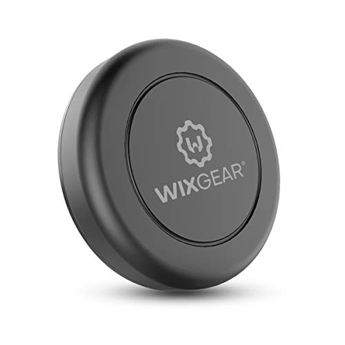 WixGear Universal Flat Stick On Dashboard Magnetic Car Mount Holder for Cell Phones and Mini Tablets with Fast Swift-Snap Technology - Extra Slim