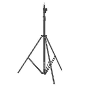 neewer heavy duty light stand 10 feet/3 meters adjustable spring cushioned metal photography tripod stand for photo studio softbox, flash monolight, ring light and other photographic equipment(black)