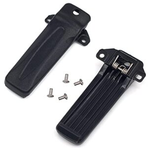 kymate kbh-10 belt clip compatible for kenwood nx240 nx340 tk-270g tk-272g tk-2200 tk-3200 tk-3300 tk-280 tk-380 tk-290 tk-390 tk-260g tk-2302 tk-3302 two way radio walkie talkie 2pack