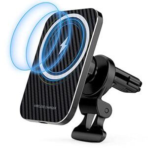 magnetic car mount charger compatible with magsafe, biuble 15w car charger – phone mount air vent phone holder compatible with iphone 13/13 pro/13 mini/13 pro max/12/12 pro/12 mini/12 pro max