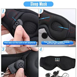 MUSICOZY Bluetooth 5.2 Module & Speakers for 3D Sleep Headphones Eye Mask with Charging Cable