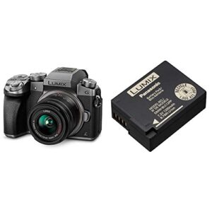 panasonic lumix g7ks 4k mirrorless camera, 16 megapixel digital camera, 14-42 mm lens kit dmw-blc12 lithium-ion battery pack