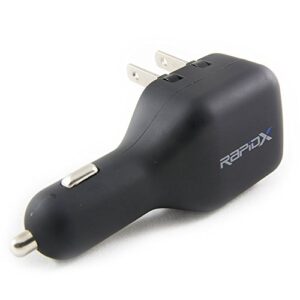 DualX Dual USB Charger for Car And Home by RapidX - Blue