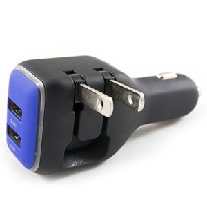 DualX Dual USB Charger for Car And Home by RapidX - Blue