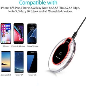 Wireless Charger Pad for iPhone 14 Plus/Pro Max/13/13 Pro Max/ 12 Mini/12 Pro Max/11/SE 2020/Xs Max/XR/X/8 Plus, Galaxy Note 20 Ultra/10+/9/8/S20 S21 S22 Ultra S10+ S10e