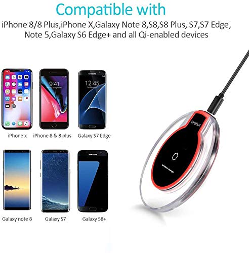 Wireless Charger Pad for iPhone 14 Plus/Pro Max/13/13 Pro Max/ 12 Mini/12 Pro Max/11/SE 2020/Xs Max/XR/X/8 Plus, Galaxy Note 20 Ultra/10+/9/8/S20 S21 S22 Ultra S10+ S10e