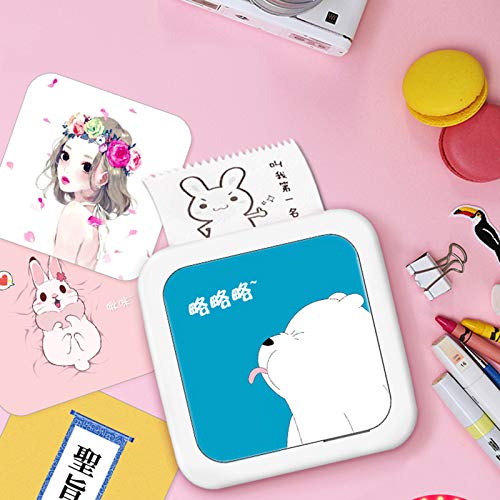 1 Piece Photo Instant Printer Mini Pocket Thermal Printers with 1 Paper Roll Student Wrong Question Organizer