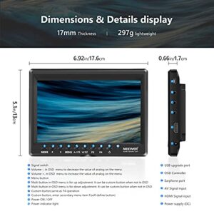 Neewer F100 7 Inch Camera Field Monitor HD Video Assist Slim IPS 1280x800 HDMI Input 1080p with 2600mAh Li-ion Battery/USB Charger，11” Magic Arm for DSLR Cameras, Stabilizer, Film Video Making Rig
