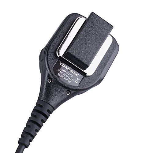 COMMIXC Shoulder Mic, Waterproof IP55 Handheld Speaker Mic with External 3.5mm Earpiece Jack, Compatible with 2.5mm/3.5mm 2-Pin Motorola Two-Way Radios