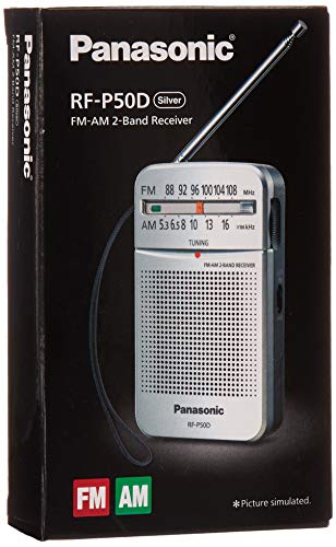 Panasonic RF-P50 AC/Battery Operated AM/FM Portable Radio (Discontinued by Manufacturer) (Silver/Small)