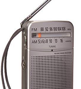 Panasonic RF-P50 AC/Battery Operated AM/FM Portable Radio (Discontinued by Manufacturer) (Silver/Small)