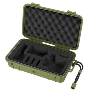 Smatree Waterproof Hard Case Compatible for Gopro Hero 11/10/9/8/7/6/5/Hero 2018 /DJI Osmo Action, Portable, Shock, Durable (Camera and Accessories NOT Included) (Green)