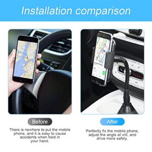 Cup Holder Phone Mount for Car, Upgraded Rotatable Phone Holder, Compatible with iPhone11/11pro/pro max/12/12 pro, Samsung Galaxy, Car Accessories