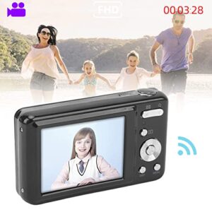 2.7in Kids Digital Camera, ABS Metal Camera, Portable Digital Camera for Children Beginners,48MP High Definition 8X Optical Zoom, Supports Expansion Storage Up to 32GB (Black)