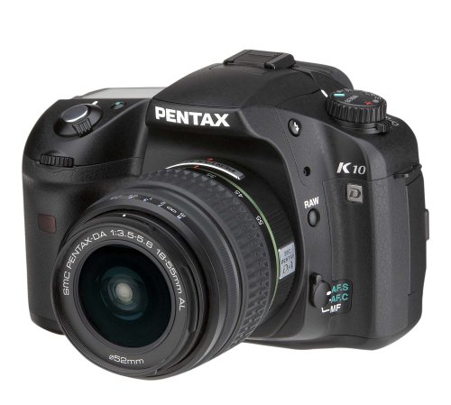 Pentax K10D 10.2MP Digital SLR Camera with Shake Reduction and 18-55mm f/3.5-5.6 Lens