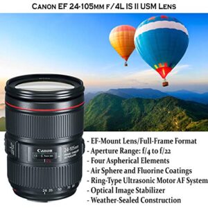 Canon EOS 5D Mark IV DSLR Camera w/Canon 24-105mm f/4L II USM, Canon 100-400mm is II USM & Commander 420-800mm Telephoto Lens + Elegant Accessory Kit (2X 64GB Memory Card, Backpack & More.)