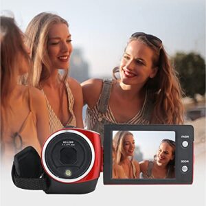 lebonyard black/red 16 megapixel digital hd video camera 1080p home portable photo self-timer video recorder 16 times digital zoom electronic anti-shake flip hd screen