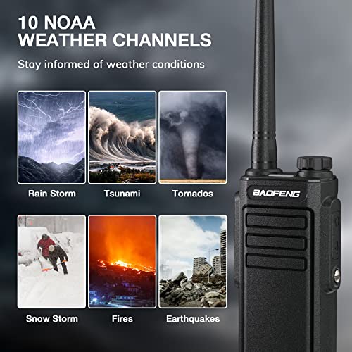 BAOFENG MP31 GMRS Radio Handheld Two Way Radio, Waterproof Rechargeable Walkie Talkies with NOAA Scanning & Receiving, GMRS Repeater Capable, 2-in-1 Type-C Charging Cable, Earpieces, 2 Pack