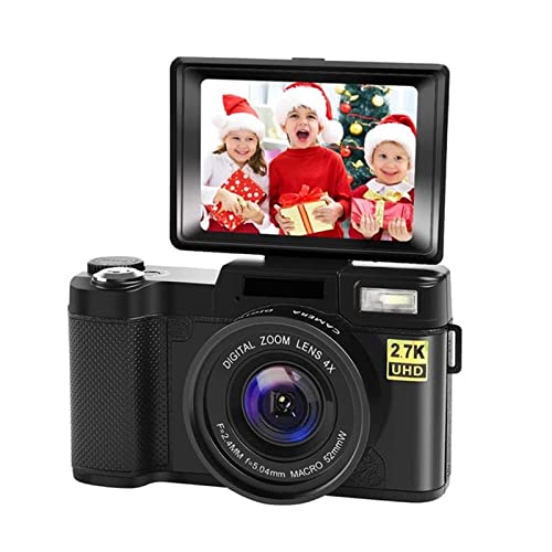 DYOSEN Digital Camera 2.7K Full HD Digital Camera 24MP Photographic Camera 4X Zoom Rotating Screen Professional EIS Video Camera for Travel Vlog Digital Camera Photography