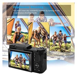 DYOSEN Digital Camera 2.7K Full HD Digital Camera 24MP Photographic Camera 4X Zoom Rotating Screen Professional EIS Video Camera for Travel Vlog Digital Camera Photography