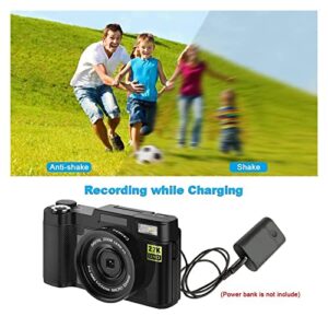 DYOSEN Digital Camera 2.7K Full HD Digital Camera 24MP Photographic Camera 4X Zoom Rotating Screen Professional EIS Video Camera for Travel Vlog Digital Camera Photography