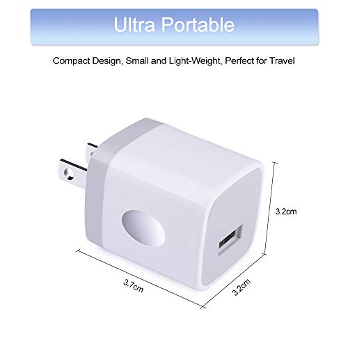 USB Wall Charger Micro USB Cable,4Kit Charging Block USB Charger Cube Plug with Android Micro Cord Cable Compatible Samsung Galaxy S7 Edge A10 A6 M10 J7 J8 S6 S5 Note 5 4, LG, HTC, Moto, Android Phone