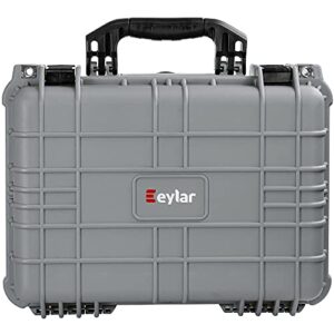 Eylar Standard 16" Gear, Equipment, Hard Camera Case Waterproof with Foam TSA Standards (Gray)