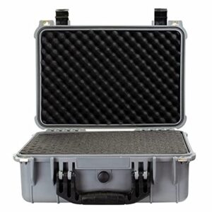 Eylar Standard 16" Gear, Equipment, Hard Camera Case Waterproof with Foam TSA Standards (Gray)