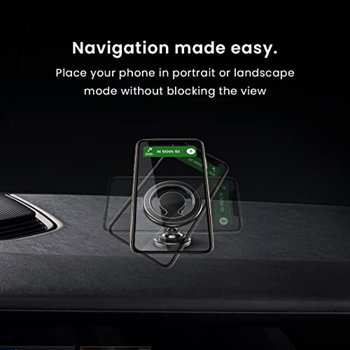 SMARTPOP Magnetic Phone Holder for Car - Phone Mount for Car Campatible with MagSafe - Car Phone Holder - 360°Adjustable Car Phone Holder Mount Fits All Smartphones