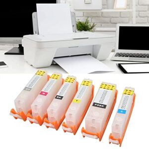 Fafeicy 5PCS Ink Cartridge,5 Colors Reusable Printing Ink Cartridge Desktop Photo Printers Accessories for (370-371)
