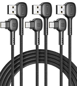 iniu usb c cable, [3 pack 3.1a] qc 3.0 type c charger fast charging cable, nylon braided (1.6+6.6+6.6ft) usb a to usb-c phone charger cord for samsung galaxy s21 s20 s10 plus note 20 lg google pixel