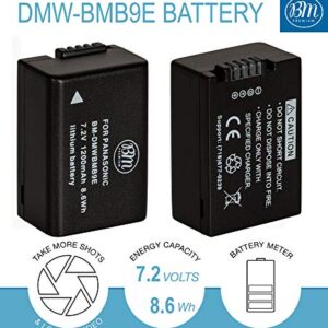 BM Premium DMW-BMB9 Battery and Battery Charger for Panasonic Lumix DC-FZ80, DMC-FZ40K, DMC-FZ45K, DMC-FZ47K, DMC-FZ48K, DMC-FZ60, DMC-FZ70, DMC-FZ100, DMC-FZ150 Digital Camera