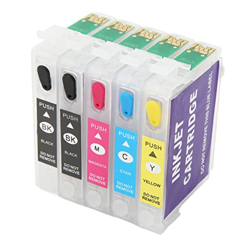 Fafeicy Ink Cartridge, 5 Colors Printing Accessory Desktop Photo Printers T1151 T1151 T1032 T1033 T1034 for