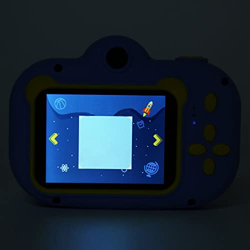 Boxwizard 1080P 2inch Kids Camera Cute Cartoon Design HD Digital Children Selfie Camera for Birthday (Blue)