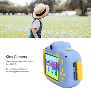 Boxwizard 1080P 2inch Kids Camera Cute Cartoon Design HD Digital Children Selfie Camera for Birthday (Blue)