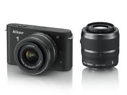 nikon 1 j1 10.1 mp digital camera body with 10-30mm & 30-110mm vr lens (black)