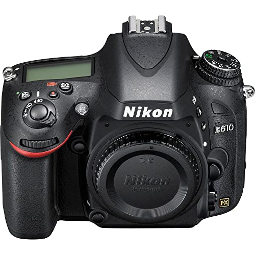 Nikon D610 24.3MP DSLR FX-Format Digital Camera with AF-S 50mm f/1.8G Lens (13550) Deluxe Bundle with 64GB SD Card + Large Camera Bag + Filter Kit + Spare EN-EL15 Battery + Telephoto Lens (Renewed)