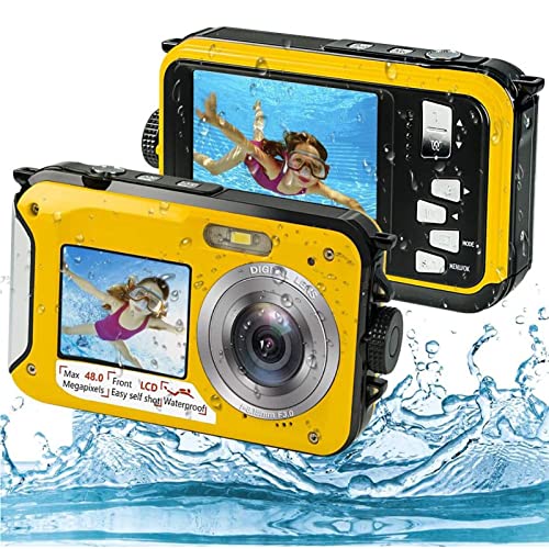 SHENGAO Underwater Camera - Dual Screens Full HD 2.7K 48MP Digital Camera LCD Displays