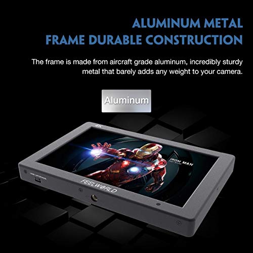 FEELWORLD F6 Plus 5.5 Inch Touch Screen DSLR Camera Field Monitor with 3D Lut Small Full HD 1920x1080 IPS Screen Suppor 4K HDMI Include Tilt Arm +Battery + Charger…