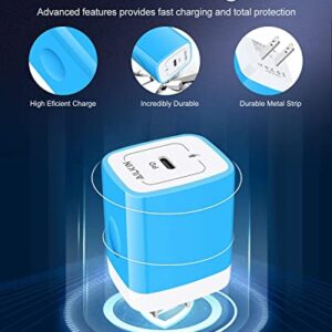 4pack-6 Ft USB C Wall Charger with USB-c to USB-c Fast Charging Cable for Samsung Galaxy A04s A03s A02s A12 A13 5g A20 A32 A51 A52 A53 S22 S21 S20 S10, 20 W Usbc Power Adapter Block Type C to C Cords