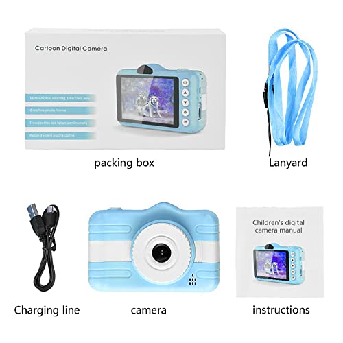 Kids Digital Camera, Children Digital Selfie Camera, with 1080p Front and Rear Dual Cameras, for Record Life, for Toddler, 3-10 Year Old Boys and Girls