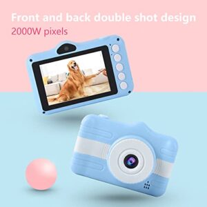 Kids Digital Camera, Children Digital Selfie Camera, with 1080p Front and Rear Dual Cameras, for Record Life, for Toddler, 3-10 Year Old Boys and Girls