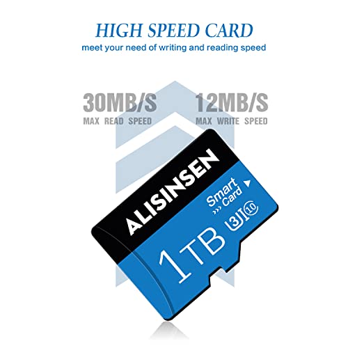 1024GB Memory Card Class 10 Micro SD Compatible with Computer Camera and Smartphone TF Card 1024GB with SD Card Adapter