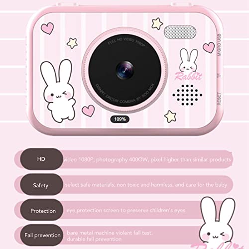 Kids Camera Kids Digital Camera High Definition Dual Lens 40MP MP3 Player Eyeshield Big Screen Pink Digital Camera for Travelling Kids Digital Camera High