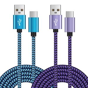 2pack 6ft fast usb type c cable phone charger charging cord compatible for samsung galaxy z fold3/2/4 flip3, s23 s22 s21 ultra s21+ s20 fe 5g s10 s10e s9 s8 plus note 20 10 9 8 a53 a52 a42 a32 a71 a51